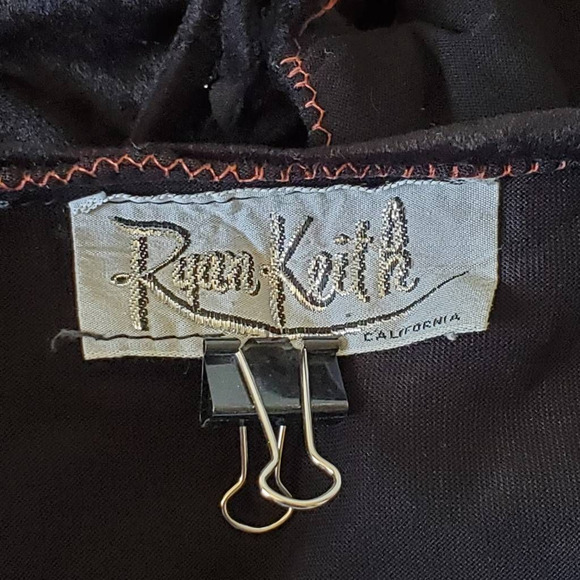 Vintage Ryan Keith Halloween Corset Lace Up Dress S/M Black Velour Halter Neck - Picture 4 of 12